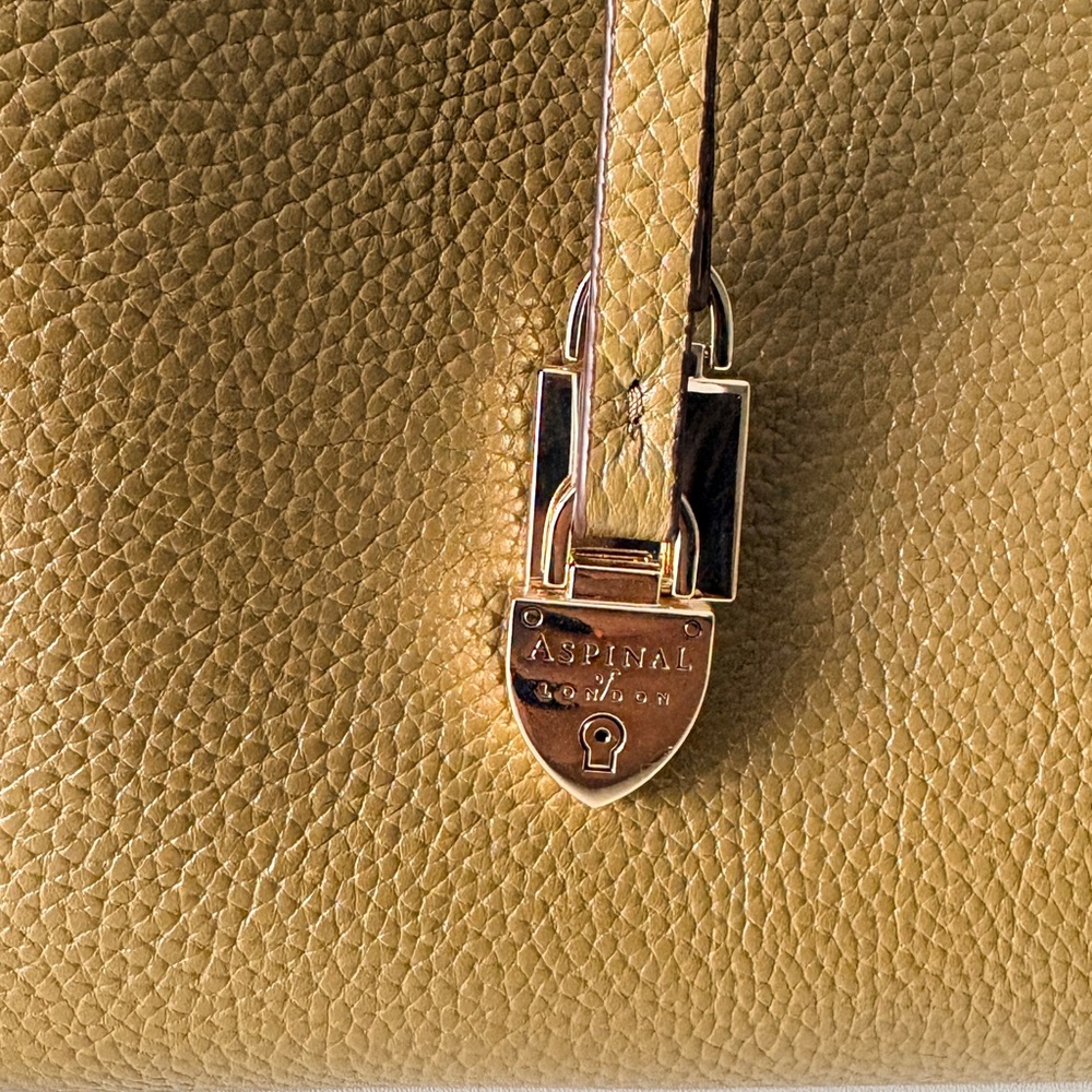 Aspinal of London Midi Tote — Olive Color — Excellent Condition — w/ Dust Bag - Picture 6 of 14